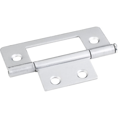 Hardware Resources Brushed Chrome 3" Loose Pin Non-Mortise Hinge 4 Hole 9500BC